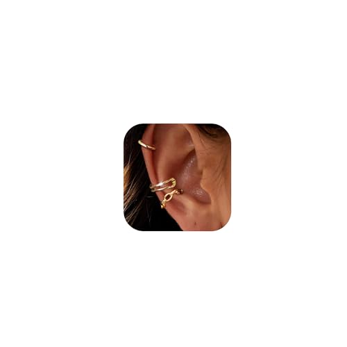 BVLAGIDA 3 Stück Ear Cuff für Damen Ohrmanschette Fake Ohrringe 14K Gold Earcuffs Set Fake Helix Knorpel Ohrklemme mit Geschenkbox BVLAGIDA 3 Stück Ear Cuff für Damen Ohrmanschette Fake Ohrringe 14K Gold Earcuffs Set Fake Helix Knorpel Ohrklemme mit Geschenkbox von BVLAGIDA