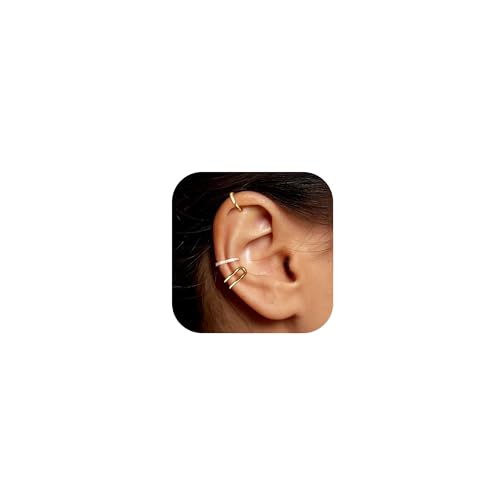 BVLAGIDA 3 Stück Ear Cuff für Damen Ohrmanschette Ohrringe Earcuffs Set Fake Ohrringe 14K Gold Earcuff Fake Knorpel Helix Ohrringe Ohrklemme mit Geschenkbox BVLAGIDA 3 Stück Ear Cuff für Damen Ohrmanschette Ohrringe Earcuffs Set Fake Ohrringe 14K Gold Earcuff Fake Knorpel Helix Ohrringe Ohrklemme mit Geschenkbox von BVLAGIDA