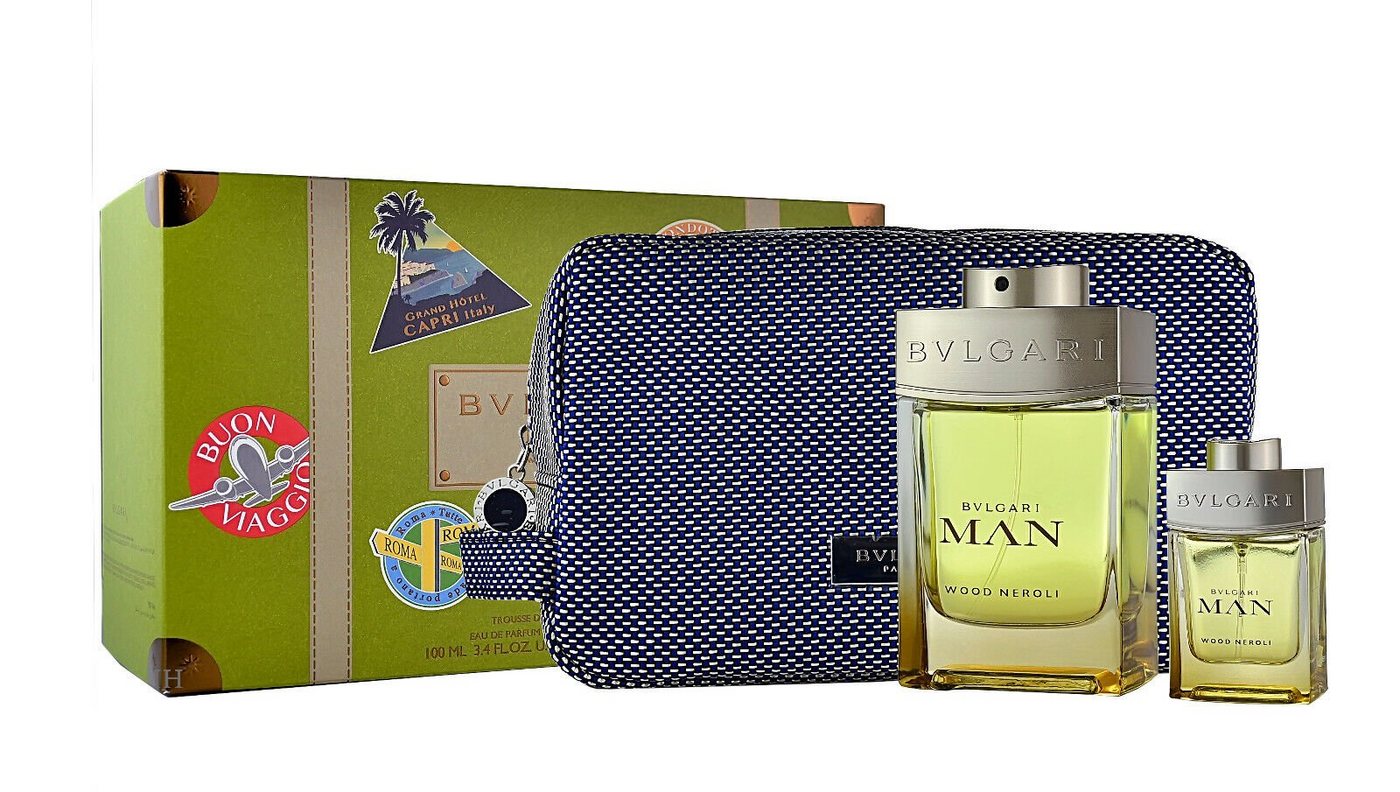 BVLGARI Duft-Set Bvlgari Man Wood Neroli EDP 100ml + EDP 15ml + Pouch von BVLGARI