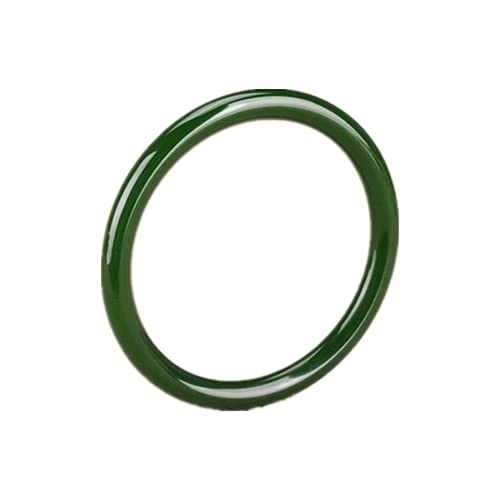BVMKNI Runde Jade-Armbänder mit runden Streifen, echtes handgeschnitztes Jade-Armband, Glücksbringer-Amulett, handgefertigter Schmuck mit Geschenkbox/60 mm (57 mm) von BVMKNI