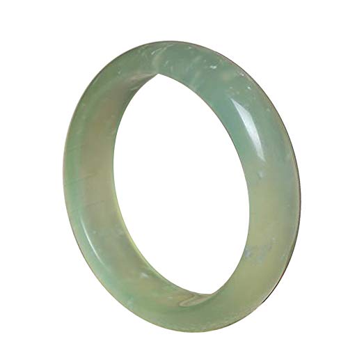 Damen Armbänder Echt Jade natürliche Schwimmblumen Chalcedon Grün Achat Armbänder Mutter und Mädchen/60-62mm(58-60Mm) von BVMKNI