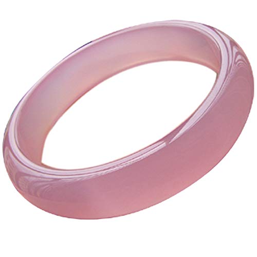 Damen Armreifen, Chalcedon Ice Seed Hibiscus Jade Rosa Armband Frau Achat Jadeit Armband Box Verpackung 56-62Mm/60-62Mm(58-60Mm) von BVMKNI