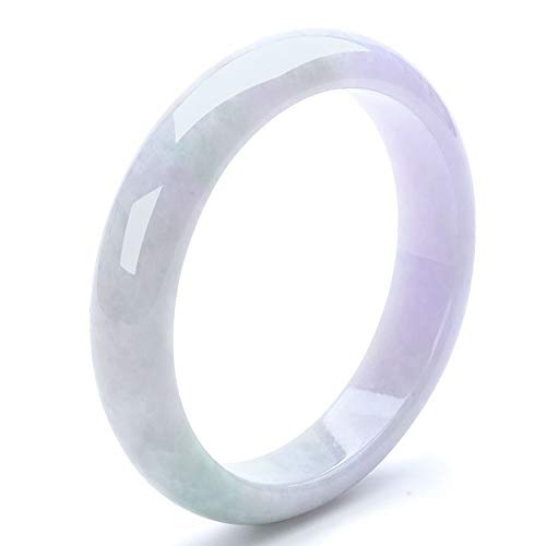 Damen Jade Armband Eis-Wachs Chalcedon Armband Eis Transparent Violett Damen Lila Armband mit Box und Zertifikat / 63-64mm(63-64Mm) von BVMKNI