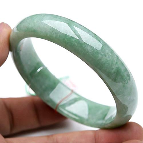 Jade Armband Damen Glücksbringer Retro Chinesischen Stil Natürliche Jade Armband zieht Reichtum Glück an (Grün) / 60-61mm(62-63Mm) von BVMKNI