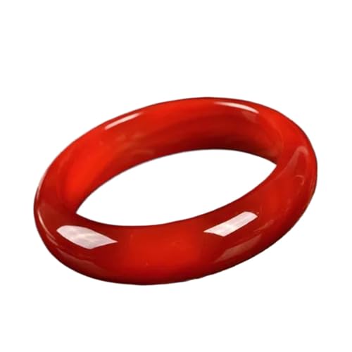 Natürliche handgeschnitzte rote Achate Armbänder Damen Jade Jade Jade Armbänder hinzufügen Zertifikat Armband Rubin(61-60mm) von BVMKNI