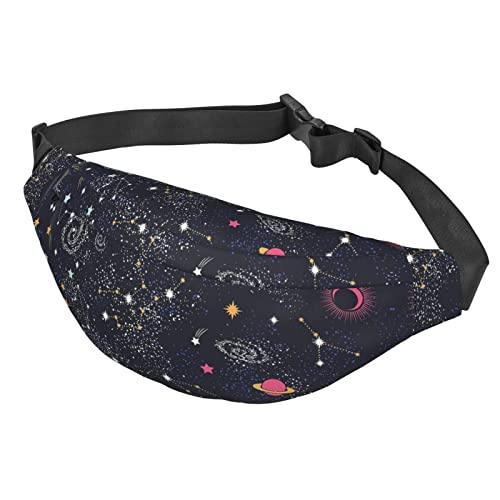 Gürteltasche mit Marmormuster, für Damen und Herren, große modische Hüfttasche für Reisen, Laufen, Unisex-Gürteltasche, Sternbild Star Cluster Galaxien, Einheitsgröße von BVMPRS