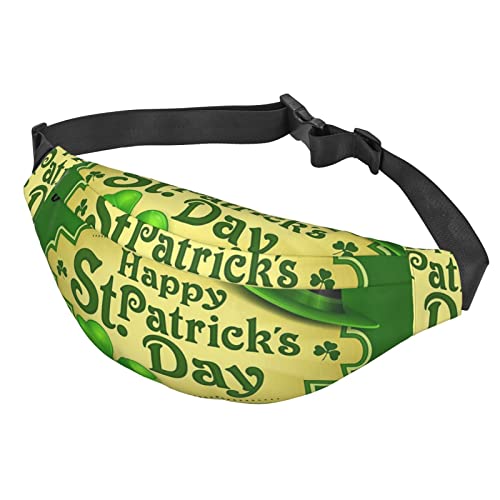 Happy St. Patrick's Day Bauchtasche für Damen und Herren, große modische Hüfttasche für Reisen, Laufen, Unisex-Gürteltasche, Happy St. Patrick's Day, Einheitsgröße von BVMPRS