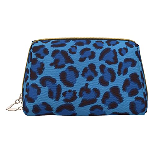 Minimalistische und stilvolle tragbare Leder-Make-up-Tasche, Leopardenfell-Muster, Kosmetiktasche für Mädchen und Damen, kleine Größe, Leopard Skin Animal, Einheitsgröße von BVMPRS