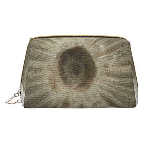 Minimalistische und stilvolle tragbare Leder-Make-up-Tasche, Stein-Druck, Kosmetiktasche für Mädchen und Damen, kleine Größe, stone, Einheitsgröße von BVMPRS