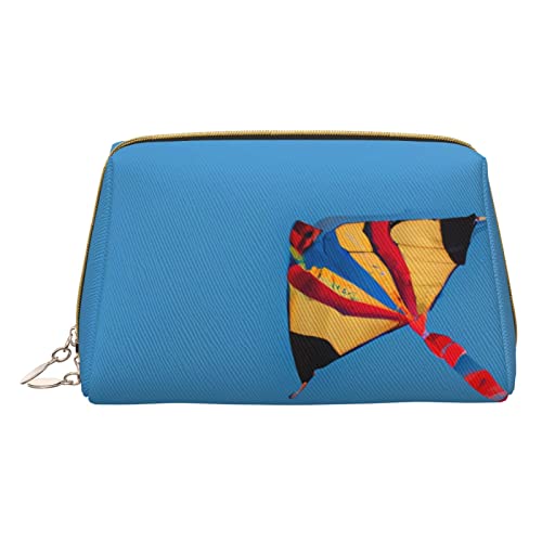 Minimalistische und stilvolle tragbare Make-up-Tasche aus Leder, bunte Drachen, bedruckte Kosmetiktasche für Mädchen und Damen, kleine Größe, bunte Drachen, Einheitsgröße, bunte Drachen, von BVMPRS