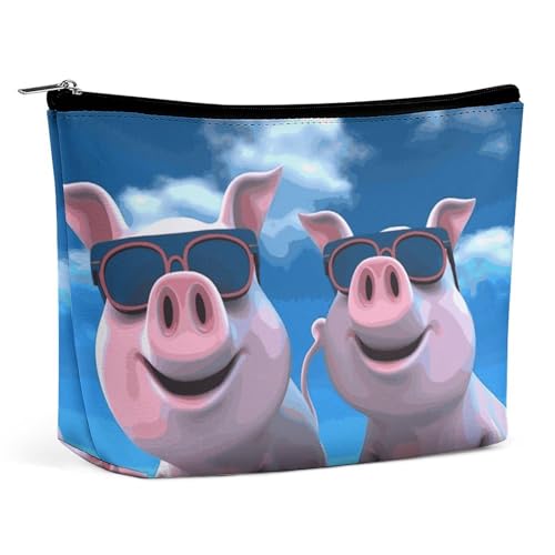 BVNMT Make-up-Tasche, tragbare Kosmetiktasche, große Kapazität, Reise-Make-up-Tasche, Aufbewahrungstasche, gelber Schmetterling mit weißen Kerzen, bedruckt, Kulturbeutel, geeignet für Frauen und von BVNMT