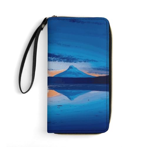Klassischer, langlebiger blauer Sonnenuntergang bedruckter Leder-Kartenhalter mit Seil, geeignet für Männer und Frauen, ideales tägliches Aufbewahrungswerkzeug, vereinfacht Ihr Leben, kann als Klassischer, langlebiger blauer Sonnenuntergang bedruckter Leder-Kartenhalter mit Seil, geeignet für Männer und Frauen, ideales tägliches Aufbewahrungswerkzeug, vereinfacht Ihr Leben, kann als von BVNMT