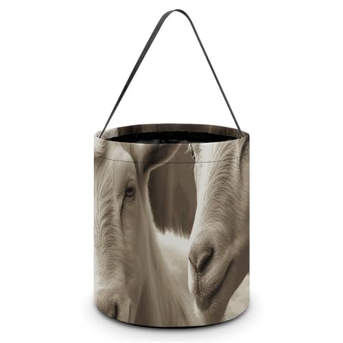 Maße (B x L x L): 20 x 18 x 18 cm, mit weißem Ziegenmotiv, wiederverwendbar, für Partys und Geschenke von BVNMT