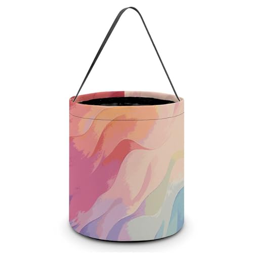 [Maße (B x L x L): 20 x 21 x 18 cm. Halloween-Tragetasche, Regenbogen-bedruckte Süßigkeitentüten – wiederverwendbar für Partys und Geschenke von BVNMT