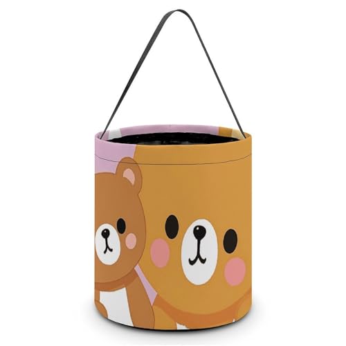 [Maße (B x L x L): 20 x 21 x 18 cm. Halloween-Tragetasche, süßer Bär, bedruckte Süßigkeitentüten – wiederverwendbar für Partys und Geschenke von BVNMT