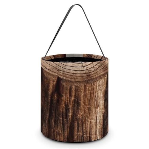 Maße: 20 x 21 x 18 cm (B x L x L); Halloween-Tragetasche, Eichenstumpf mit Baumstumpf, bedruckte Süßigkeitentüten – wiederverwendbar für Partys und Geschenke von BVNMT