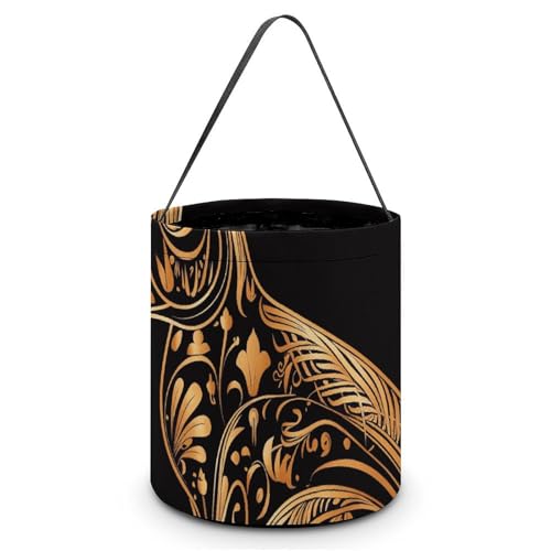 Maße: 20 x 21 x 18 cm (B x L x L); Halloween-Tragetasche, Kaninchen-Symbol, bedruckte Süßigkeitentüten – wiederverwendbar für Partys und Geschenke von BVNMT