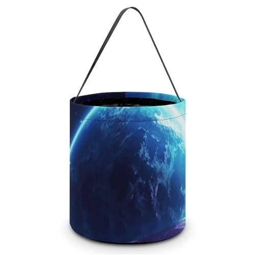 Maße: 20 x 21 x 18 cm (B x L x L); Halloween-Tragetasche, Stern-Planeten-bedruckte Süßigkeitentüten – wiederverwendbar für Partys und Geschenke von BVNMT