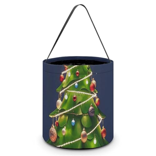 Maße: 20 x 21 x 18 cm (B x L x L); Halloween-Tragetasche, Weihnachtsbaum, bedruckte Süßigkeitentüten – wiederverwendbar für Partys und Geschenke von BVNMT