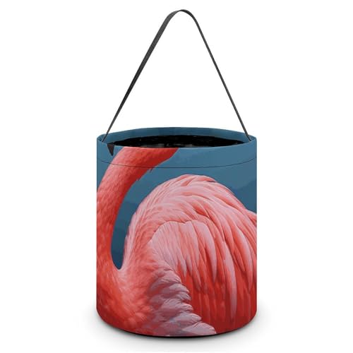 Maße: 20 x 21 x 18 cm (B x L x L); Halloween-Tragetüte, Flamingo, bedruckt, wiederverwendbar, für Partys und Geschenke von BVNMT