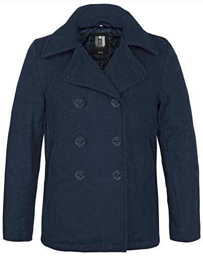 Navy Pea Coat Wintermantel Jacke, Gr. L, blau von bw-online-shop