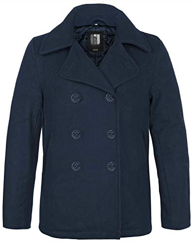 Navy Pea Coat Wintermantel Jacke, Gr. XL, blau von bw-online-shop