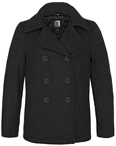 bw-online-shop Navy Pea Coat Wintermantel Jacke, Gr. M, schwarz von bw-online-shop