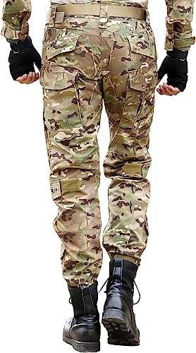 BWBIKE Militärische Taktik Hose für Männer mit Knieschützern Kampf Arbeitshosen (CP, 34 (Taille: 34 "-35").) von BWBIKE