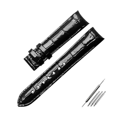 BWBVHRHZY 18 mm (Schnalle 16 mm), passend for Tissot Damenuhr T035210A T035207, Leder-Uhrenarmbänder, passend for Tissot Kutu-Armband(Black nk) von BWBVHRHZY