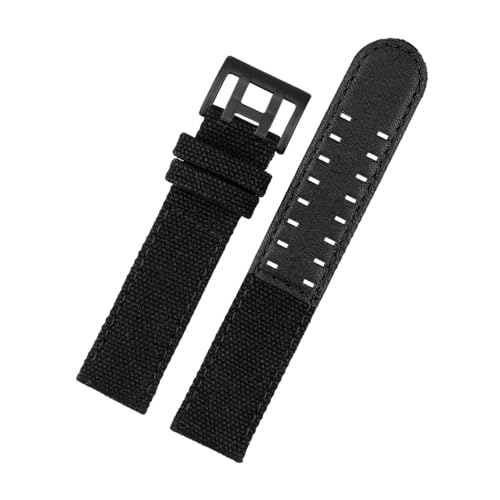BWBVHRHZY 20mm 22mm Leder Nylon Herren Uhrenarmband Passend for Hamilton Khaki Field Watch H760250/H77616533/H70605963 H68201993 Uhrenarmband(Black bk,20mm) von BWBVHRHZY