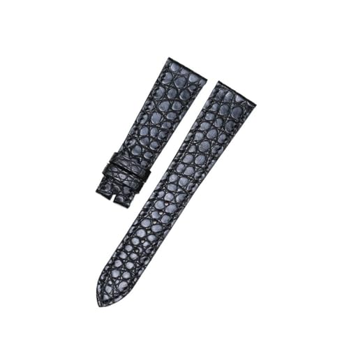 BWBVHRHZY 21 mm Uhrenarmband, hochwertiges Leder, schwarz, passend -Uhrengürtel mit runder Narbung(Black 2) von BWBVHRHZY