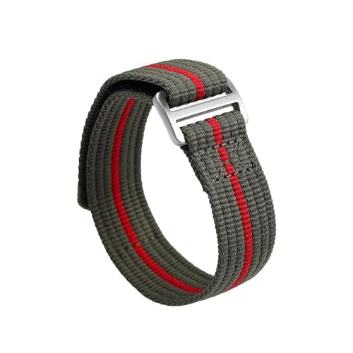 BWBVHRHZY 22mm Nylon Armband Fit for TUDOR M25707 M25717 M25807 Armee Militär Leinwand Armband Fit for Männer Frauen Sport armband(Army green red) von BWBVHRHZY