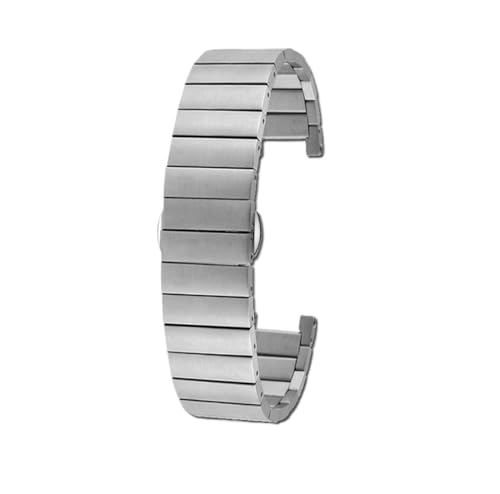 BWBVHRHZY 4-farbiges gekerbtes Edelstahlarmband, passend for GC YA1332 1333 1335, 20 x 12 mm, 22 x 14 mm, 16 x 10 mm, Armband for Herren und Damen, ein modifiziertes Armband(Silver,22.14mm) von BWBVHRHZY