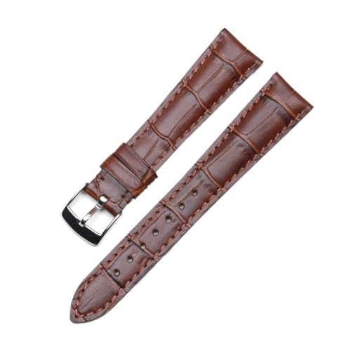 BWBVHRHZY Armband Geeignet for Zenith ELITE Pin Schnalle Top-Schicht Leder Exquisite Nähen Uhrenarmband Männer Frauen(Brown) von BWBVHRHZY