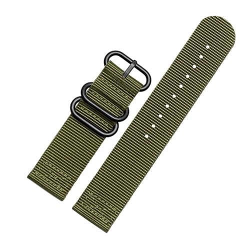 BWBVHRHZY Canvas-Armband, geeignet for Seven Friday-Uhren T1 / T2 / M2 / M3 P2b / P3 / Q2, Nylon-Armband, Herrenuhr-Zubehör, 26 28 mm(Green bk,26mm) von BWBVHRHZY