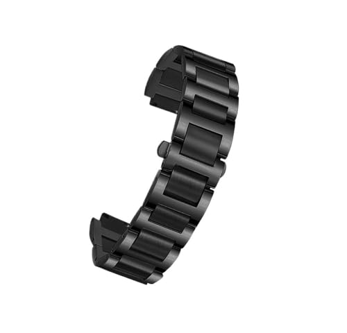BWBVHRHZY Edelstahl-Lug-End-Armband, passend for C-Artier Ballon Bleu Serie 20 x 12 mm, 18 x 11 mm, 14 x 8 mm, W6920046, Riemen, Damen- und Herrenarmband(Black,20X12mm) von BWBVHRHZY