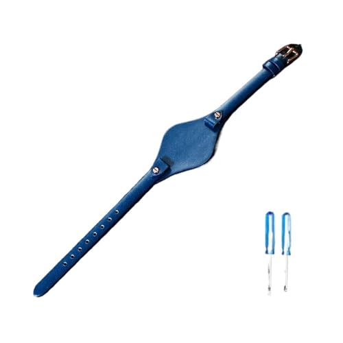 BWBVHRHZY Elastische, hautfreundliche Leder-Kompaktuhrenarmbänder for Damen, passend for Fossil Es3077, Es2830, Es3262, Es3060, Es4176, Armband 8 mm(Dark blue-Rose-K1) von BWBVHRHZY