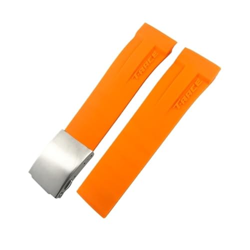 BWBVHRHZY Gummiarmband 17mm 21mm Passend for Tissot T048 T-RACE T048-417A T048-427A Schwarz Orange Weiches Silikon-Uhrenarmband(Beige,17mm) von BWBVHRHZY