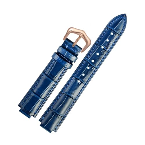 BWBVHRHZY Leder Armband Fit for Ballon Bleu Handgelenk Band Männer Weibliche Konvexen Lederband 14 * 8mm 18 * 11mm 20 * 12mm Mode Armband(Royal blue RG A,14-8mm) von BWBVHRHZY