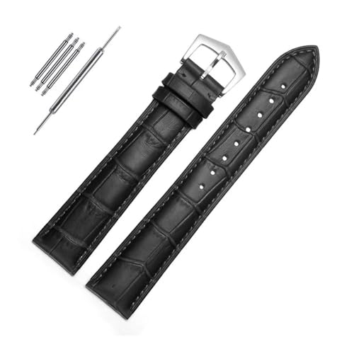 BWBVHRHZY Lederarmband passend for PP Patek Philippe passend for Grenade 5167Ax 20 mm 21 mm 22 mm Armband Herren Damen Armbandkette(Black-silver,22mm) von BWBVHRHZY