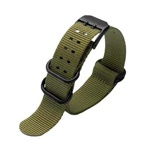 BWBVHRHZY Nylon Uhrenarmband 22mm 23mm Uhrenarmband Sport Fit for Luminox Uhrenarmbänder Armband Schwarz Mode Armband for Männer Gürtel(Military green bk,23mm) von BWBVHRHZY