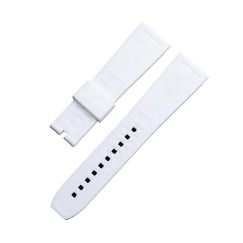 BWBVHRHZY PCAVO Soft Nature Silikon-Armband, 24 mm, passend for Breitling-Uhrenarmband mit Dornschließe(WHITE,24MM_WITHOUT BUCKLE) von BWBVHRHZY