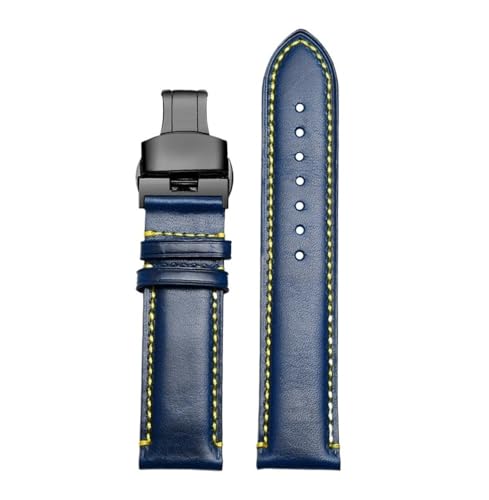 BWBVHRHZY Passend for Citizen Blue Angel Air Eagle Leder mit AT8020 JY8078 20 23 mm Herren-Uhrenarmband(Blue-Black-B1,22mm) von BWBVHRHZY