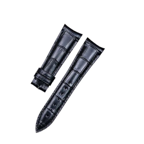 BWBVHRHZY Passend for Frederique Constant Uhrenarmband, 23 mm, schwarzes und dunkelbraunes Herrenuhrenarmband mit Dornschließe aus erstem Leder(Black) von BWBVHRHZY