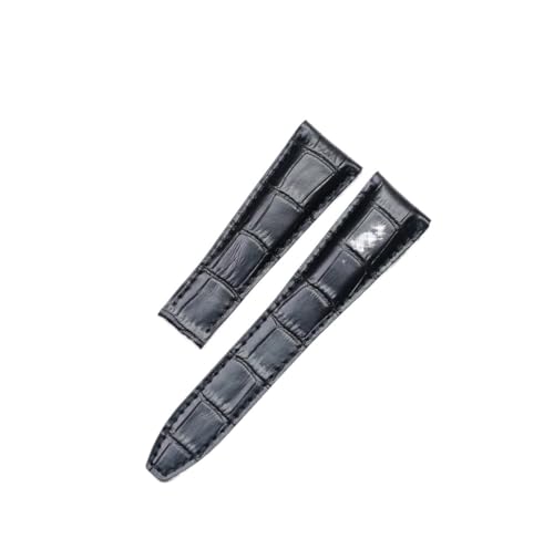 BWBVHRHZY Passend for Maurice Lacroix PT6148 PT6158 PT6168 24 mm schwarzes Lederarmband, Uhrenzubehör, Hautleder(BLACK,22mm) von BWBVHRHZY