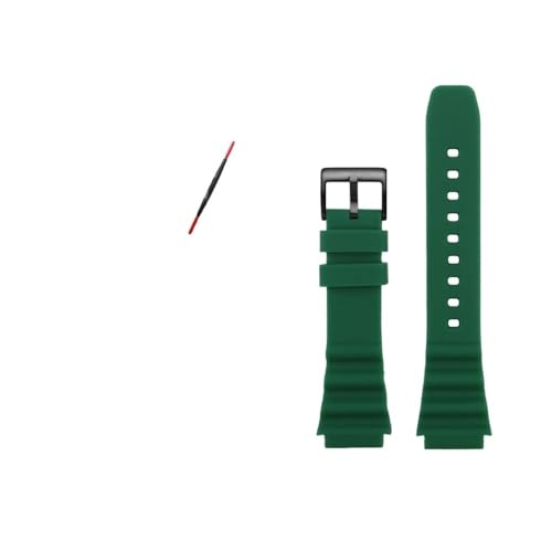BWBVHRHZY Silikonkautschuk-Uhrenarmband passend for SEIKO NO.5 Prospex SRPD63K1 SRPD79 SRPE31 20mm 22mm Schwarz Grün Rot Orange Blau Herrenarmband(Green-B pin,20mm) von BWBVHRHZY