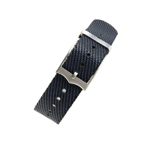 BWBVHRHZY Strapazierfähige Nylon-Uhrenarmbänder, passend for Tudor Biwan-Serie, kleine rote Blume, passend for Omega, passend for Rolex, Canvas-Jacquard-Strickuhr-Zubehör, 20–22 mm(Twill blue-Steel,22 BWBVHRHZY Strapazierfähige Nylon-Uhrenarmbänder, passend for Tudor Biwan-Serie, kleine rote Blume, passend for Omega, passend for Rolex, Canvas-Jacquard-Strickuhr-Zubehör, 20–22 mm(Twill blue-Steel,22 von BWBVHRHZY