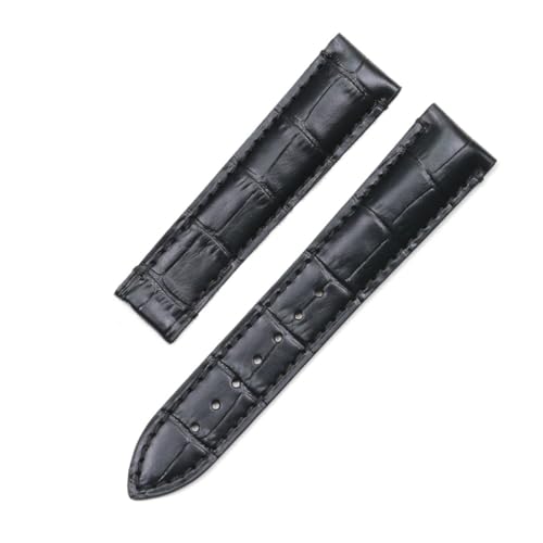 BWBVHRHZY Uhrenarmband 20 mm 21 mm, passend for Oris Artix Herren, Faltschließe, obere Lederschicht, Uhrengürtel, Lederzubehör(Black,20mm) von BWBVHRHZY