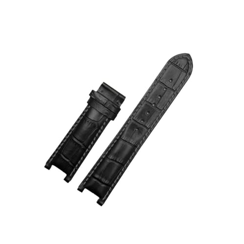 BWBVHRHZY Uhrenarmband passend for GC 22 x 13 mm, 20 x 11 mm, gekerbtes Armband mit Edelstahl-Schnalle, Herren- und Damen-Uhrengürtel(Black nk,20-11mm) von BWBVHRHZY