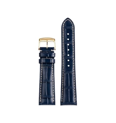 BWBVHRHZY Uhrenarmband passend for Longines Masters Armband Leder L2 L3.782 passend for Comcast Herren-Lederzubehör 19 mm 20 mm 21 mm(Blue rk,20mm) von BWBVHRHZY